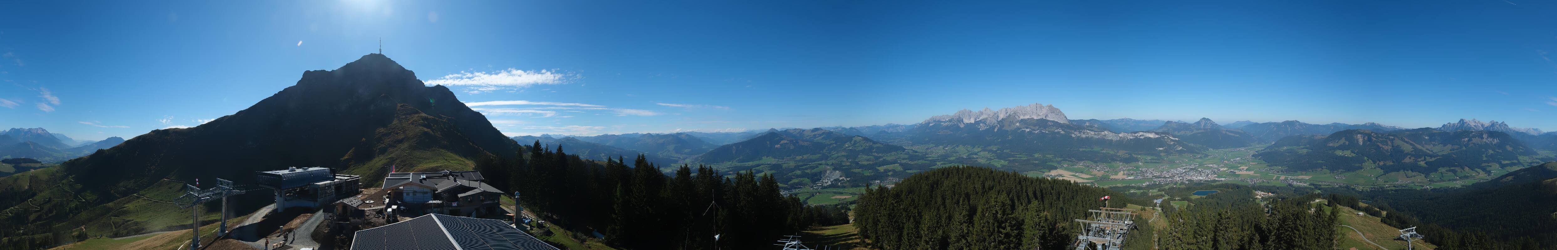 Archiv Foto Webcam St. Johann/Tirol: Blick von der Bergstation Harschbichl