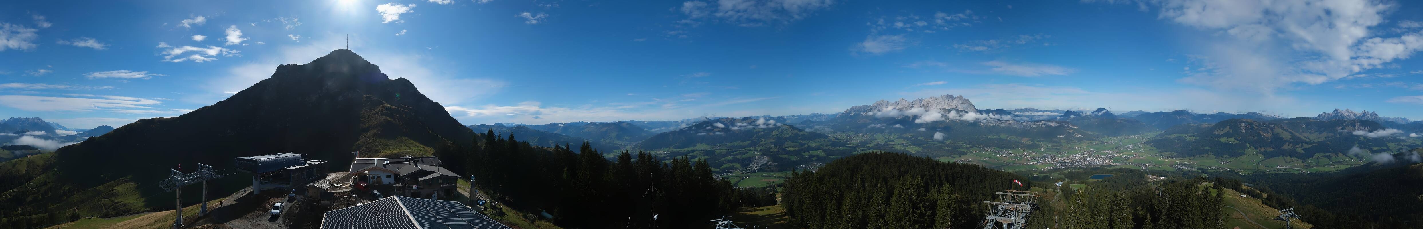 Archiv Foto Webcam St. Johann/Tirol: Blick von der Bergstation Harschbichl