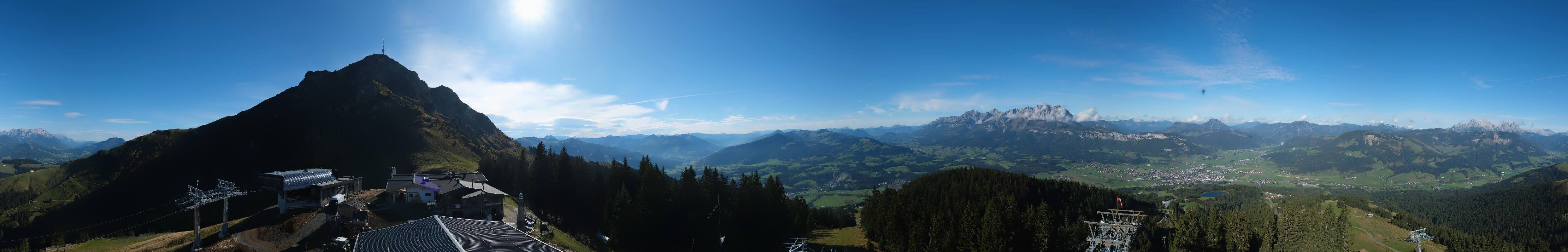 Archiv Foto Webcam St. Johann/Tirol: Blick von der Bergstation Harschbichl