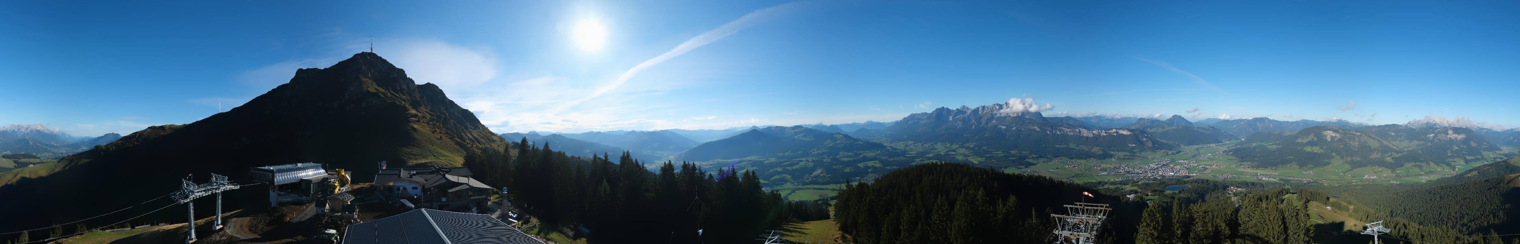 Archiv Foto Webcam St. Johann/Tirol: Blick von der Bergstation Harschbichl