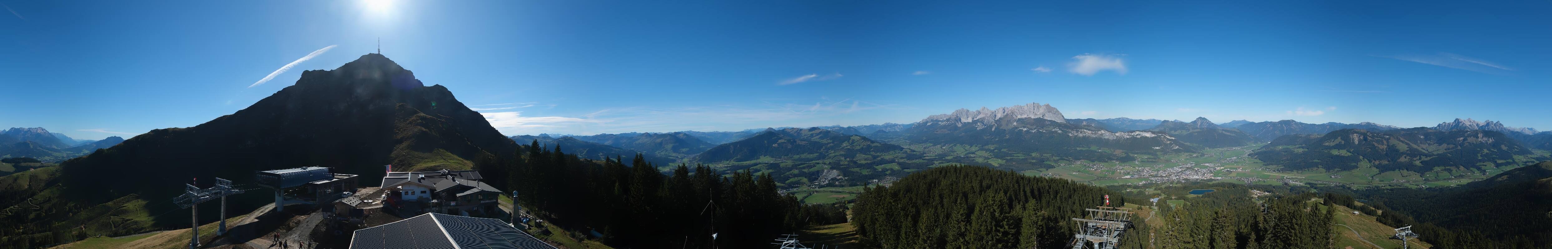 Archiv Foto Webcam St. Johann/Tirol: Blick von der Bergstation Harschbichl