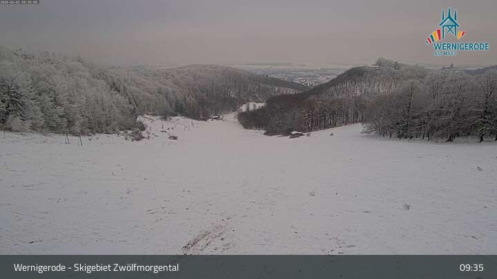 Archived image Webcam Wernigerode - Zwölfmorgental ski resort