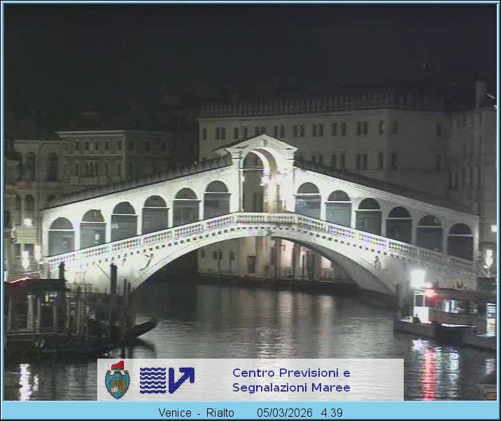 Archived image Webcam Rialto Bridge in Venice