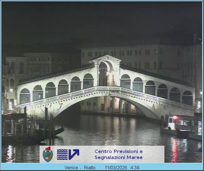 Archived image Webcam Rialto Bridge in Venice