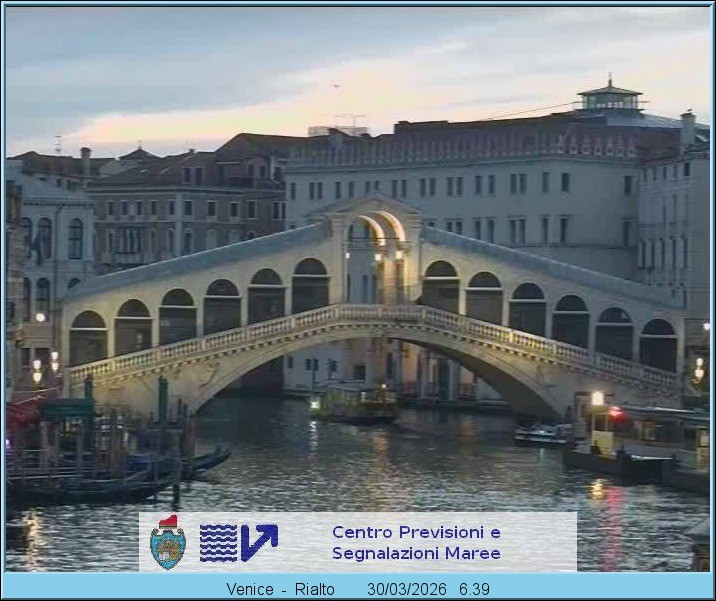 Archiv Foto Webcam Rialtobrücke Venedig