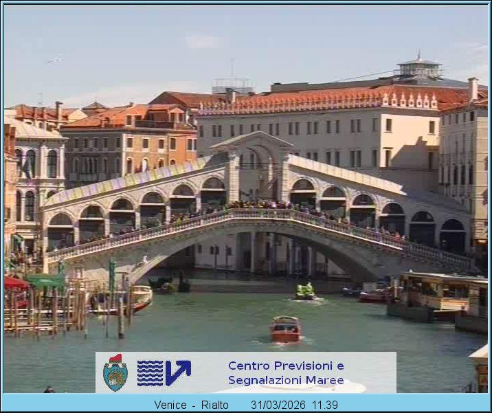 Archiv Foto Webcam Rialtobrücke Venedig