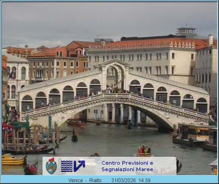 Archiv Foto Webcam Rialtobrücke Venedig
