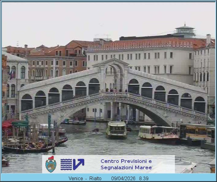 Archived image Webcam Rialto Bridge in Venice