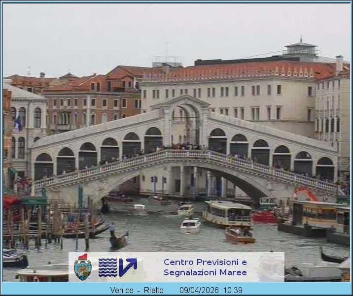 Archived image Webcam Rialto Bridge in Venice