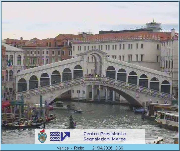 Archiv Foto Webcam Rialtobrücke Venedig