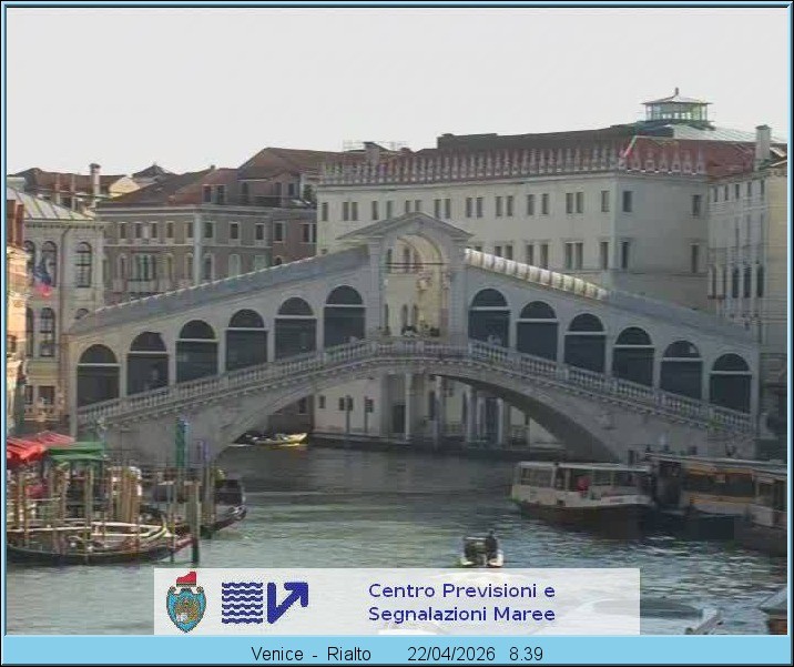 Archived image Webcam Rialto Bridge in Venice