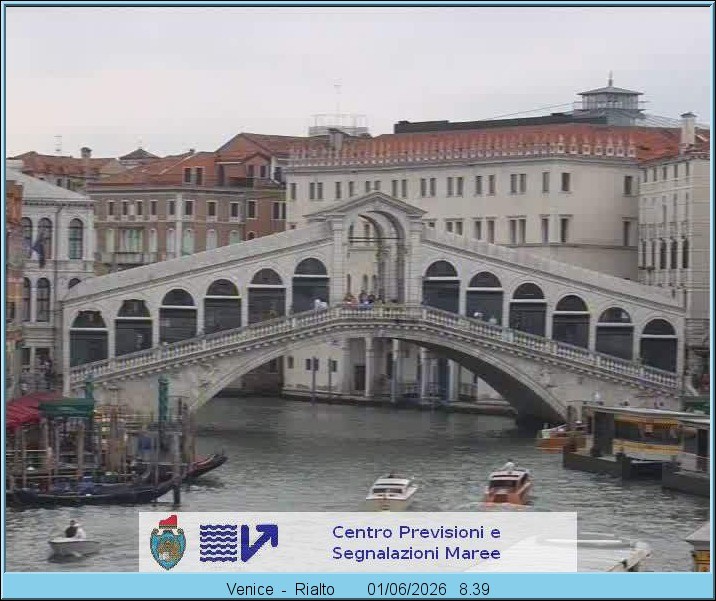 Archiv Foto Webcam Rialtobrücke Venedig