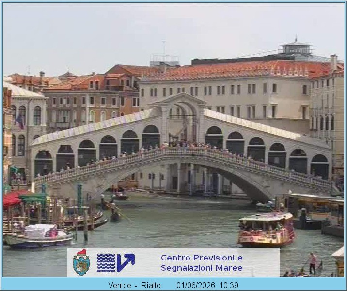 Archiv Foto Webcam Rialtobrücke Venedig
