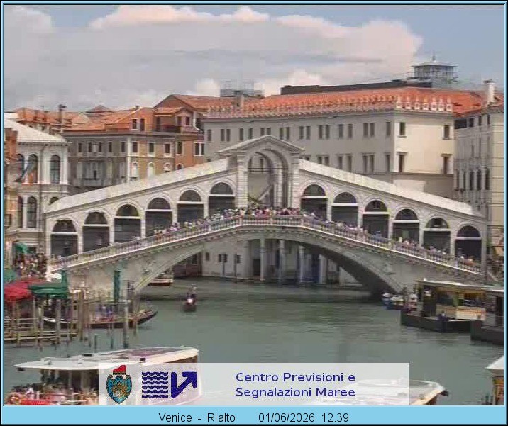 Archiv Foto Webcam Rialtobrücke Venedig