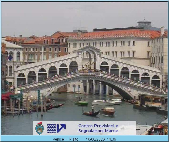 Archiv Foto Webcam Rialtobrücke Venedig