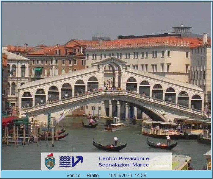 Archiv Foto Webcam Rialtobrücke Venedig