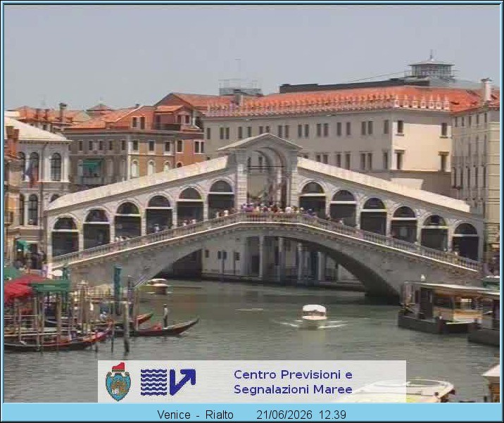 Archiv Foto Webcam Rialtobrücke Venedig