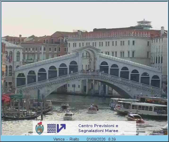 Archived image Webcam Rialto Bridge in Venice