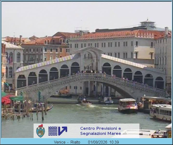 Archived image Webcam Rialto Bridge in Venice