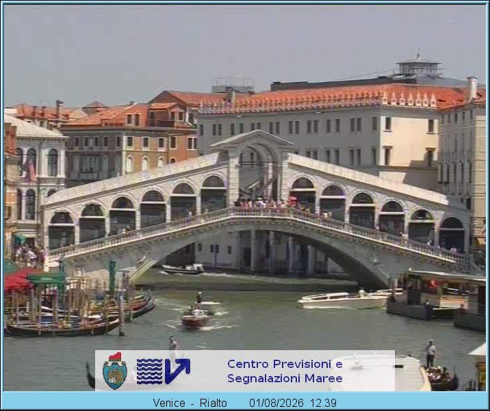 Archived image Webcam Rialto Bridge in Venice