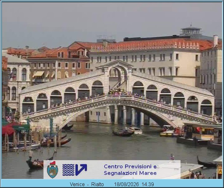 Archived image Webcam Rialto Bridge in Venice