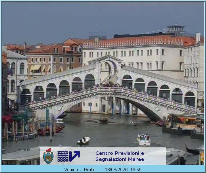Archived image Webcam Rialto Bridge in Venice
