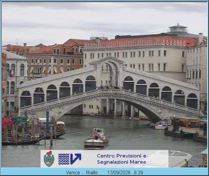 Archived image Webcam Rialto Bridge in Venice