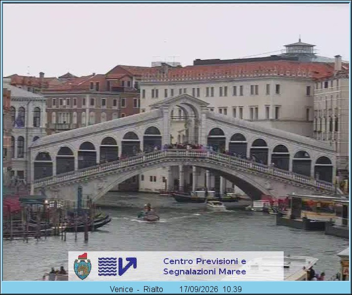 Archived image Webcam Rialto Bridge in Venice