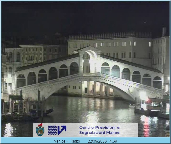 Archiv Foto Webcam Rialtobrücke Venedig