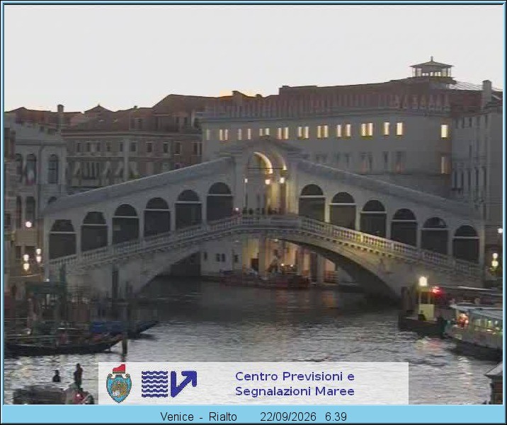 Archiv Foto Webcam Rialtobrücke Venedig