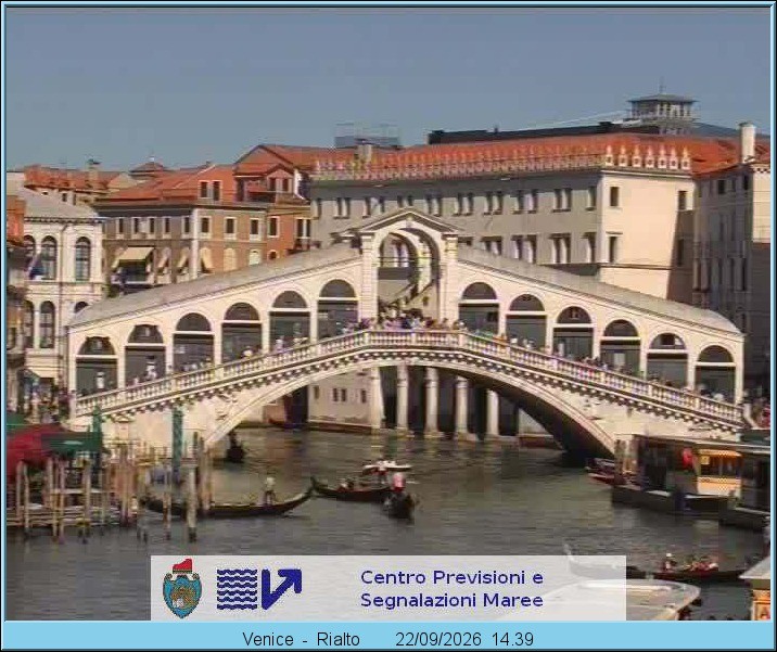 Archiv Foto Webcam Rialtobrücke Venedig