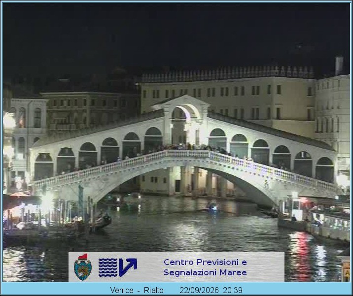 Archiv Foto Webcam Rialtobrücke Venedig