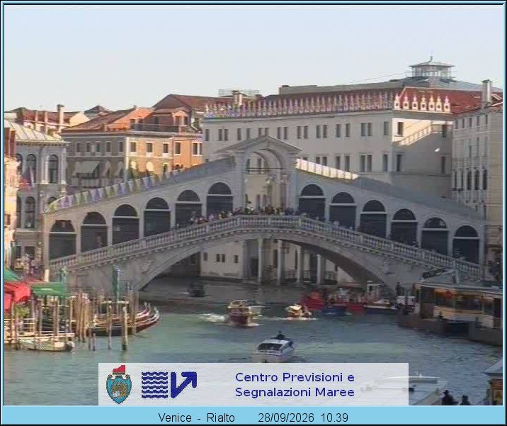 Archiv Foto Webcam Rialtobrücke Venedig