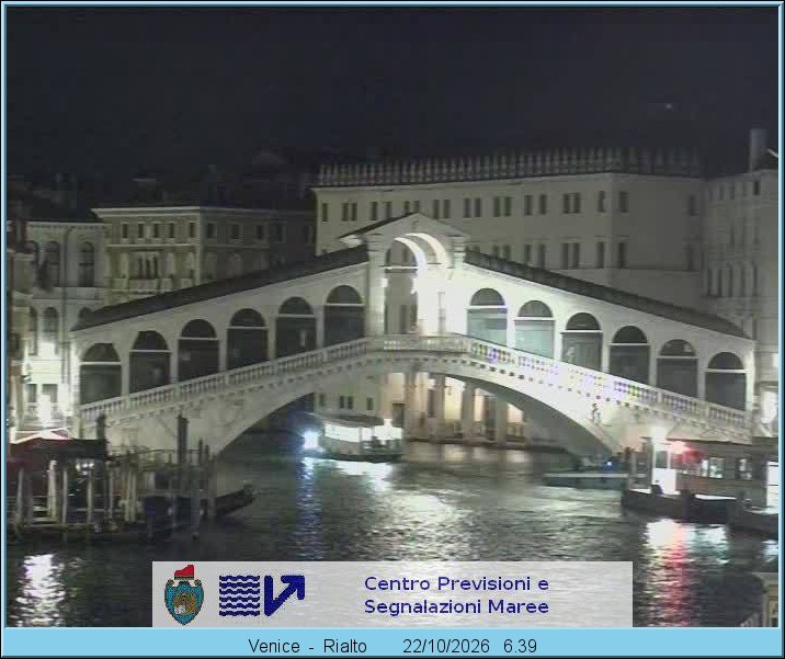 Archiv Foto Webcam Rialtobrücke Venedig