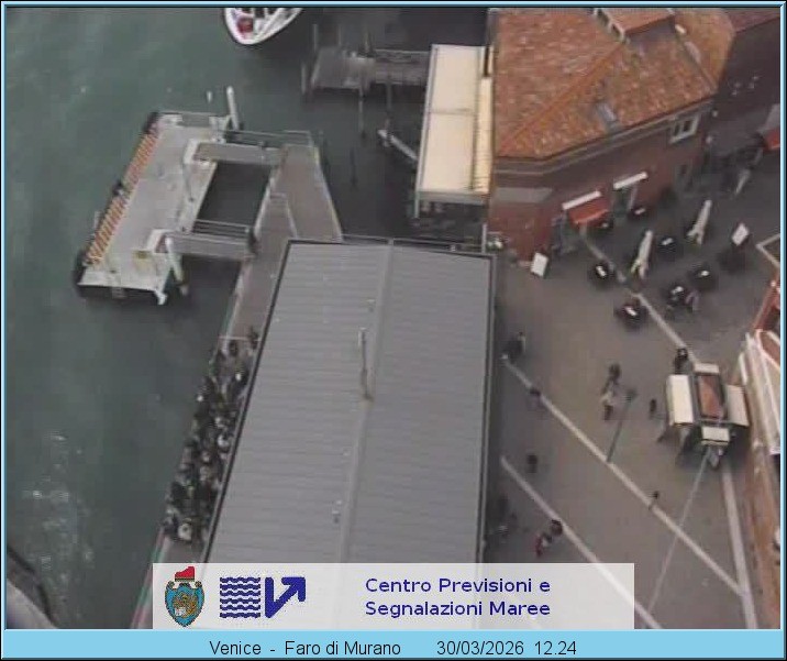 Archiv Foto Webcam Murano Hafen in Venedig