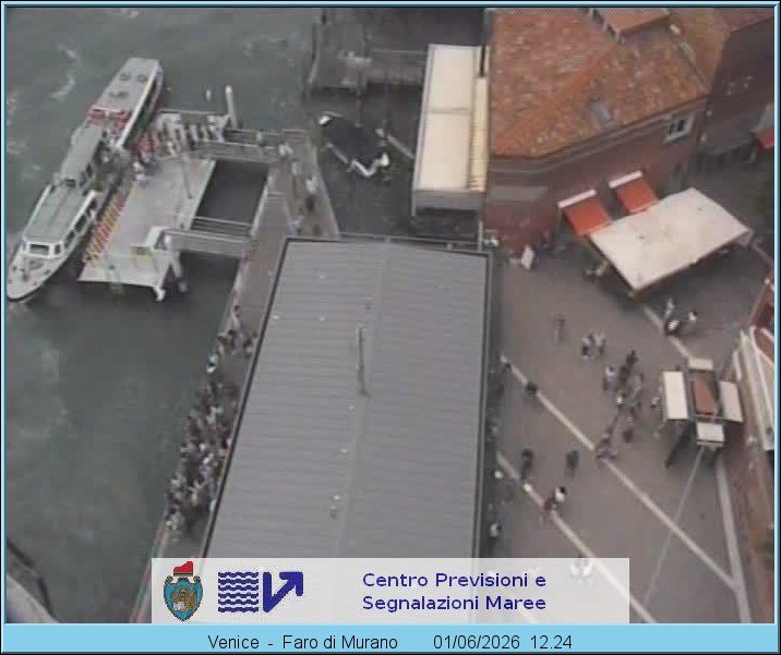 Archiv Foto Webcam Murano Hafen in Venedig