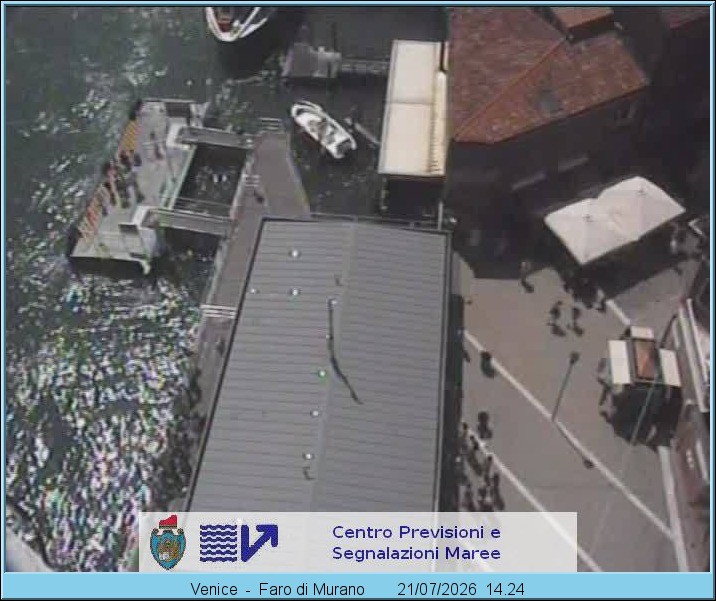 Archiv Foto Webcam Murano Hafen in Venedig