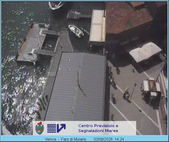 Archiv Foto Webcam Murano Hafen in Venedig