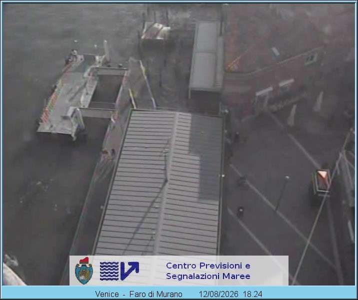Archiv Foto Webcam Murano Hafen in Venedig