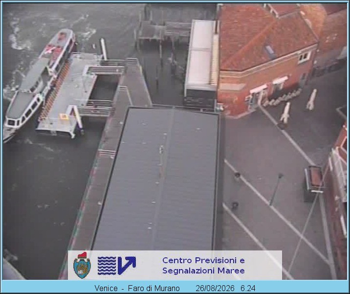 Archiv Foto Webcam Murano Hafen in Venedig