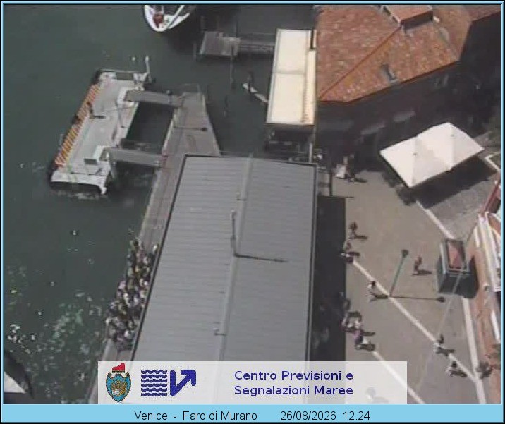 Archiv Foto Webcam Murano Hafen in Venedig