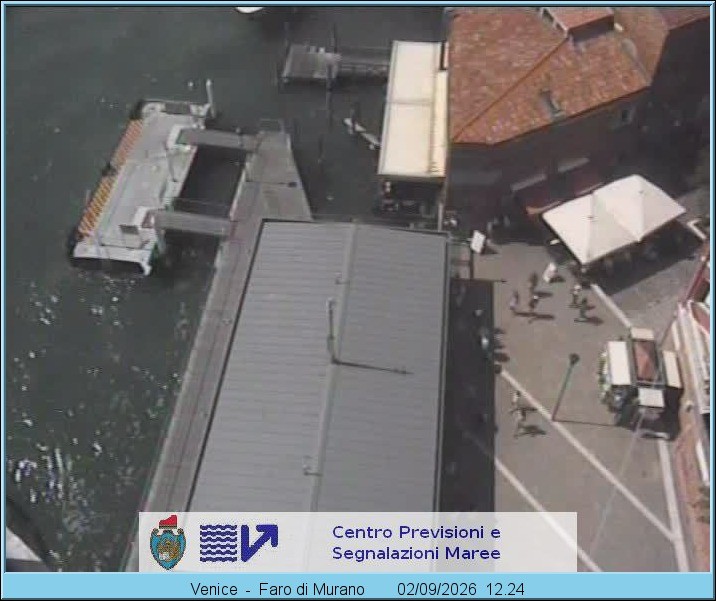 Archiv Foto Webcam Murano Hafen in Venedig