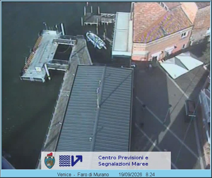 Archiv Foto Webcam Murano Hafen in Venedig