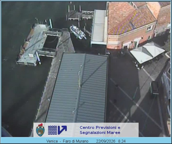 Archiv Foto Webcam Murano Hafen in Venedig