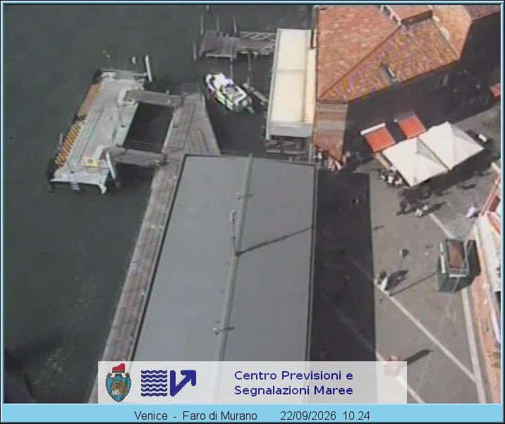 Archiv Foto Webcam Murano Hafen in Venedig