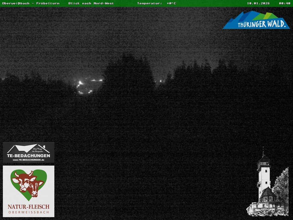 Archived image Webcam Oberweissbach - View from Froebelturm Restaurant