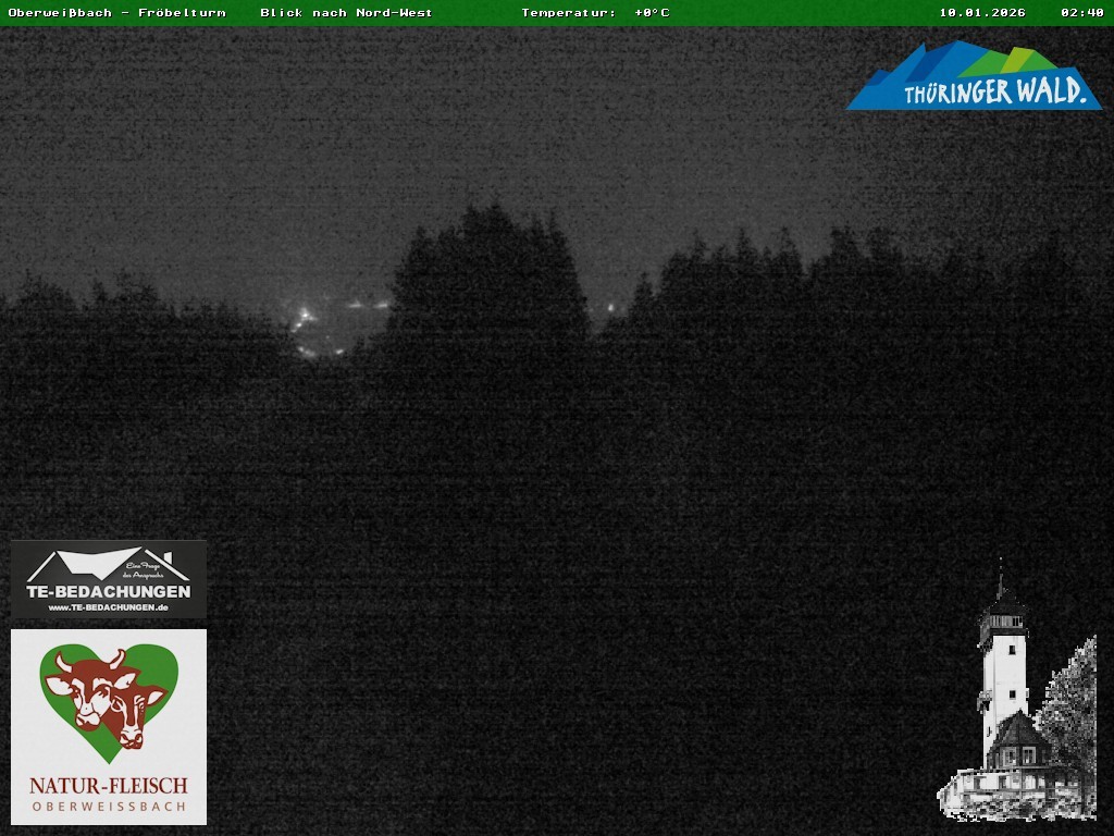 Archived image Webcam Oberweissbach - View from Froebelturm Restaurant