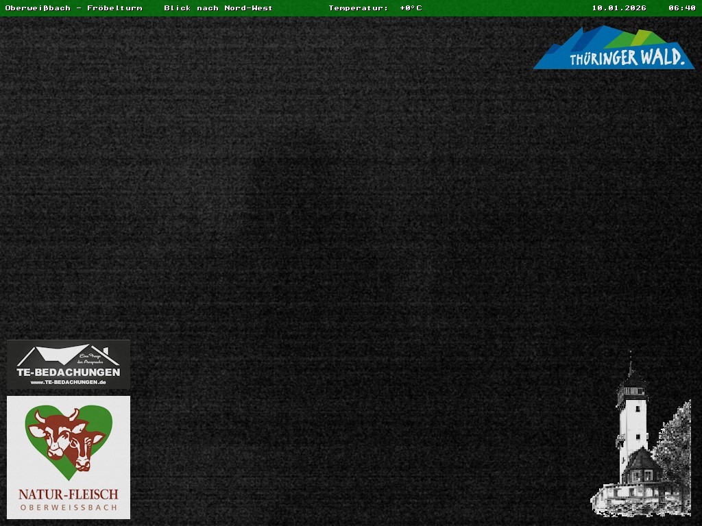 Archived image Webcam Oberweissbach - View from Froebelturm Restaurant