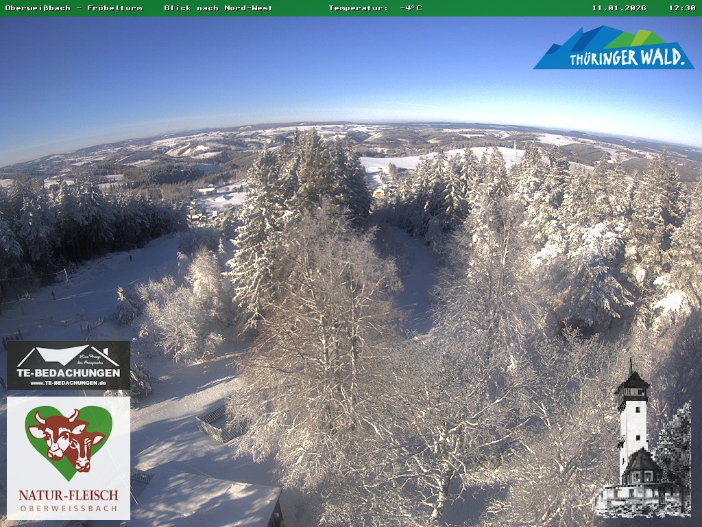 Archiv Foto Webcam Oberweissbach - Blick vom Fröbelturm
