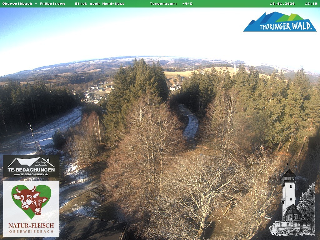 Archiv Foto Webcam Oberweissbach - Blick vom Fröbelturm